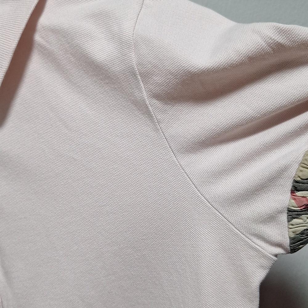 Burberry Brit Light Pink Polo Shirt Girls Woman Size Small Petiet - Picture 6 of 9